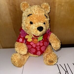 Disney Winnie the Pooh Hawaiian Shirt Plush Mini Vintage Collectible-NWT